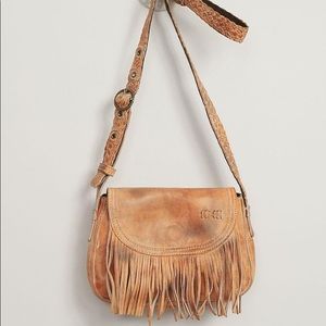 Bed Stu Eastend Fringe Crossbody Bag - Tan